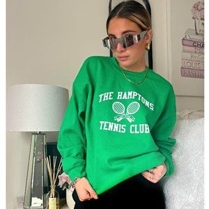 Green Hamptons Tennis Club Sweatshirt